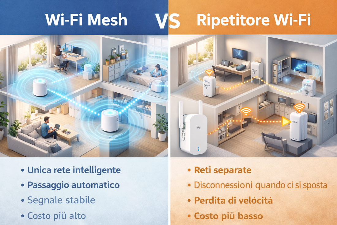 Wi-Fi Mesh o ripetitore Wi-Fi: quale scegliere?