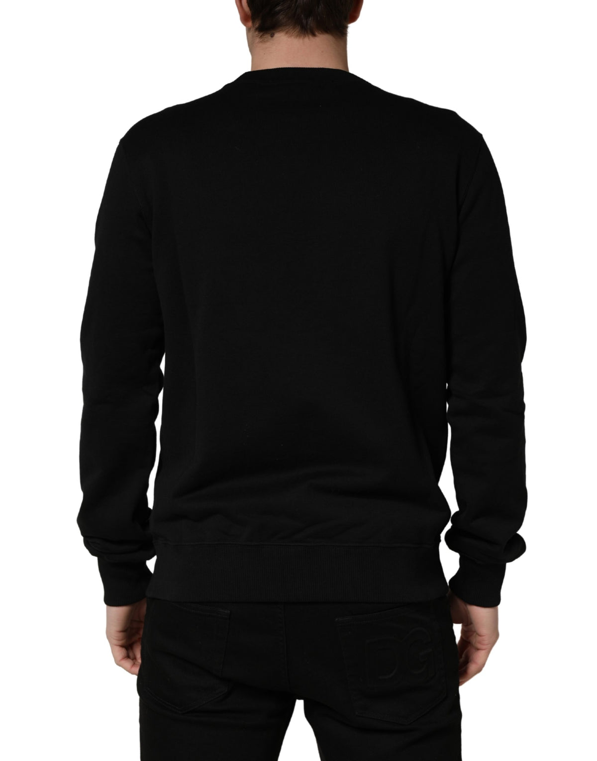 Felpa Dolce & Gabbana Uomo Royal Love Nera con Cristalli – Taglia IT 48 – foto 2