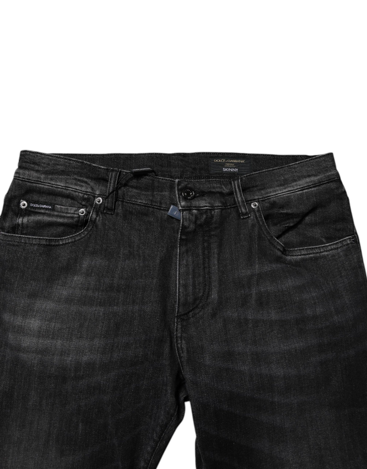 Jeans Dolce & Gabbana Uomo Skinny Grigio Scuro in Cotone – IT 48 – foto 4