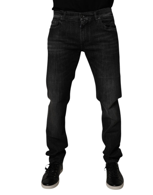 Jeans Dolce & Gabbana Uomo Skinny Grigio Scuro in Cotone – IT 48 – foto 1