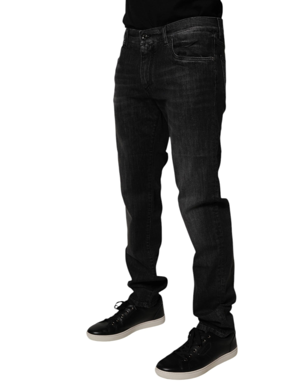 Jeans Dolce & Gabbana Uomo Skinny Grigio Scuro in Cotone – IT 48 – foto 2