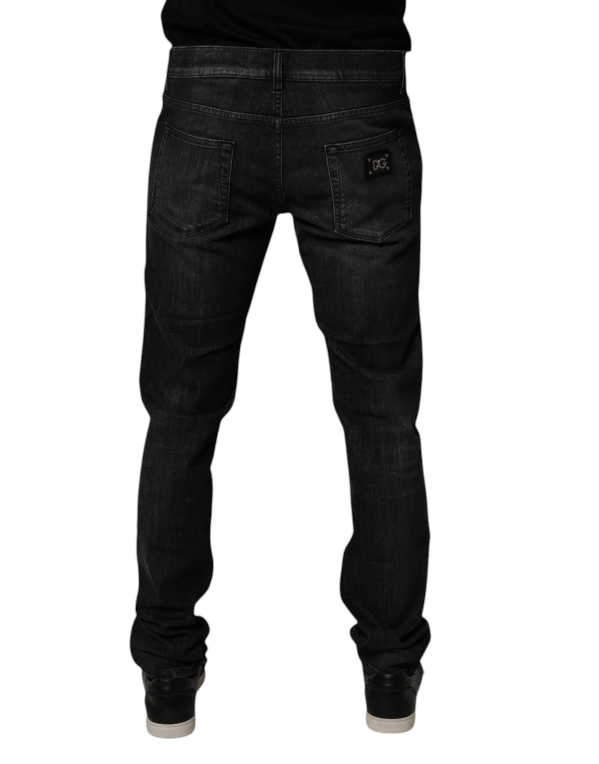 Jeans Dolce & Gabbana Uomo Skinny Grigio Scuro in Cotone – IT 48 – foto 3