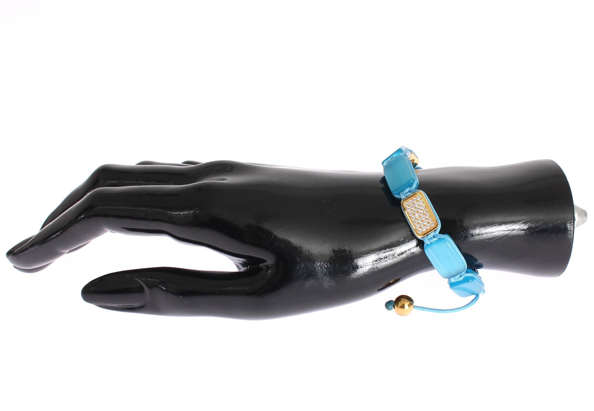 Bracciale Nialaya Donna Blu Regolabile in Argento 925 e Opale – Taglia L – foto 2