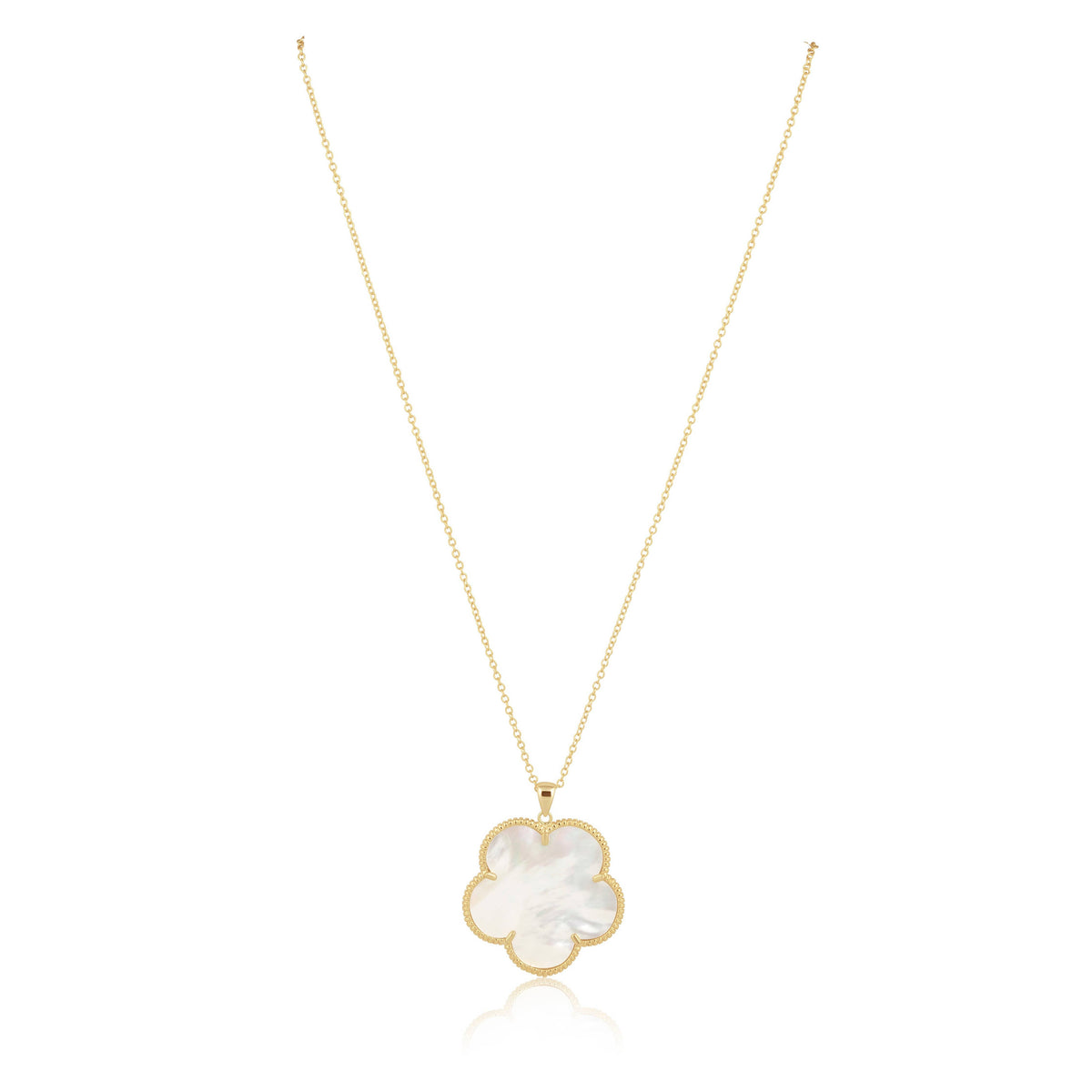 Collana Sahira Tara dorata con pendente Clover quadrifoglio – foto 1