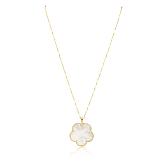 Collana Sahira Tara dorata con pendente Clover quadrifoglio – foto 1