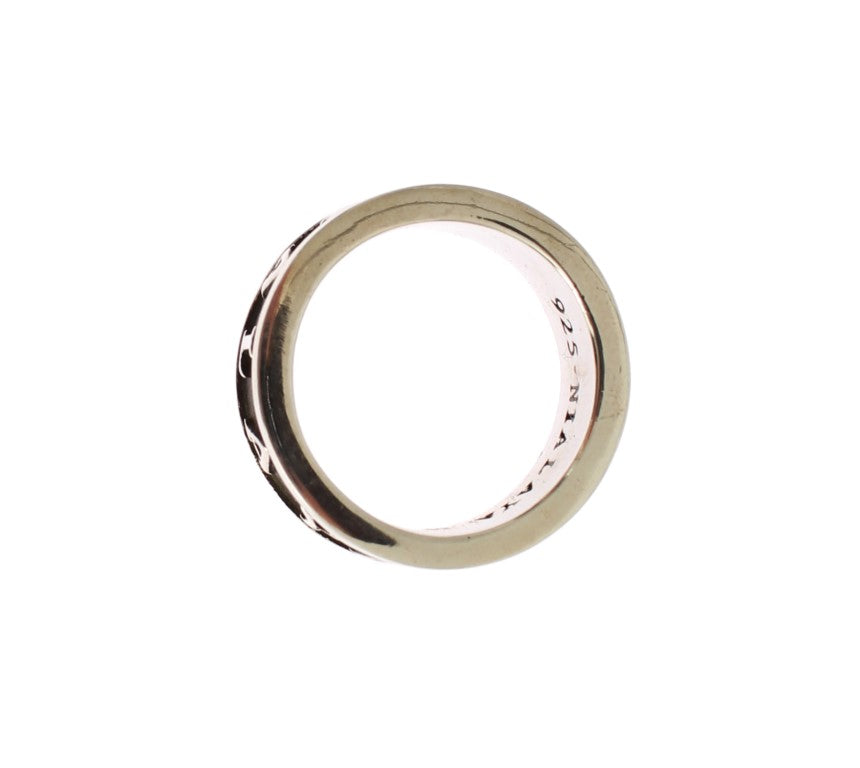 Anello Nialaya Uomo in Argento 925 Nero e Argento – EU 62 / US 10,5 – foto 2