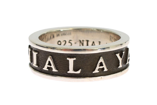 Anello Nialaya Uomo in Argento 925 Nero e Argento – EU 62 / US 10,5 – foto 1