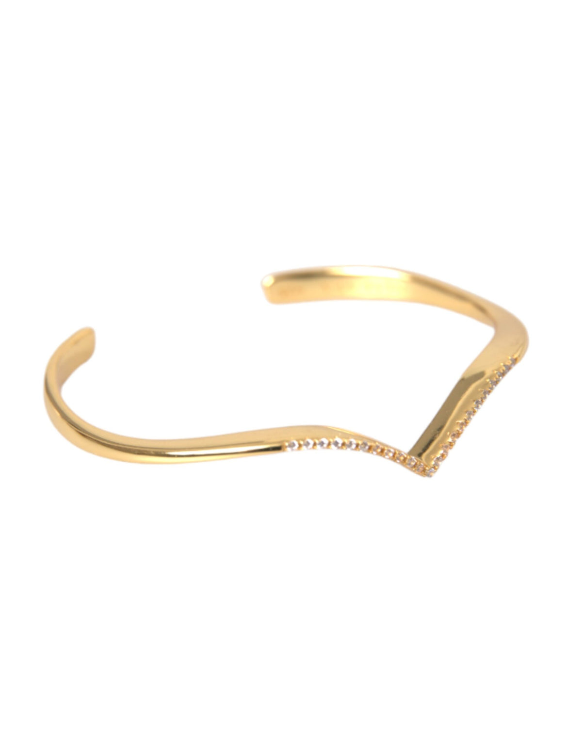 Bracciale Rigido Nialaya Donna Skyfall in Argento 925 Dorato con CZ – M – foto 1