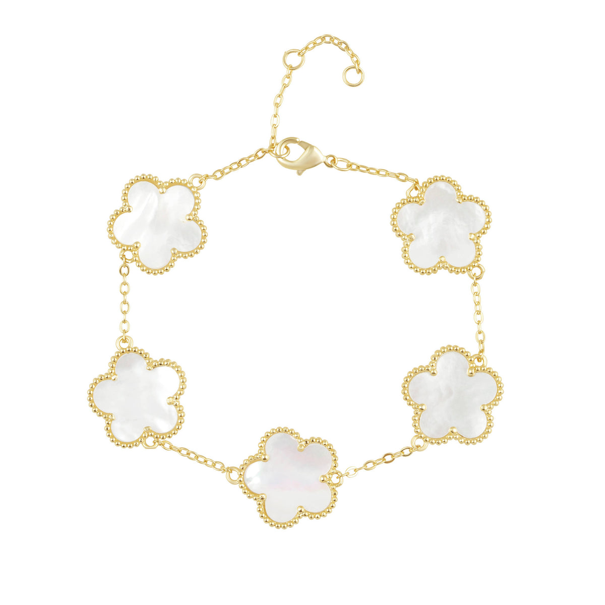Bracciale Sahira Adeline Clover dorato variante Onice – foto 2