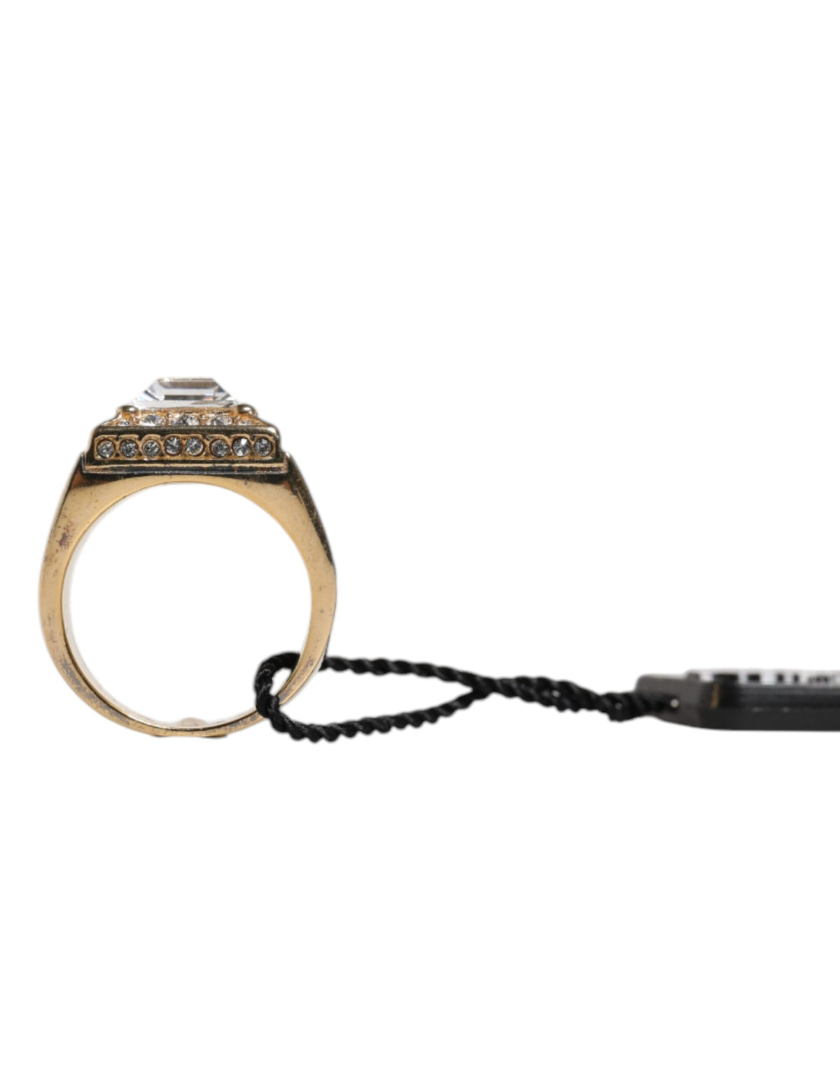 Anello Dolce & Gabbana Uomo in Argento 925 Dorato con Cristallo – EU 57 – foto 2
