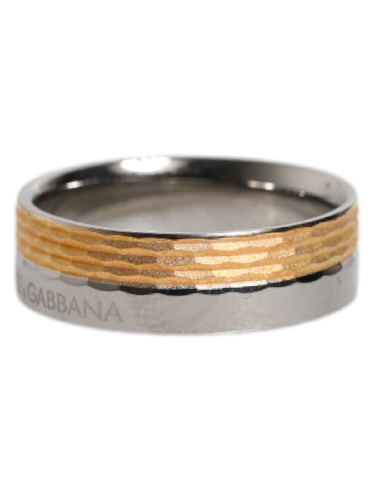 Anello Dolce & Gabbana Uomo DG in Ottone Oro e Argento – EU 62 – foto 2