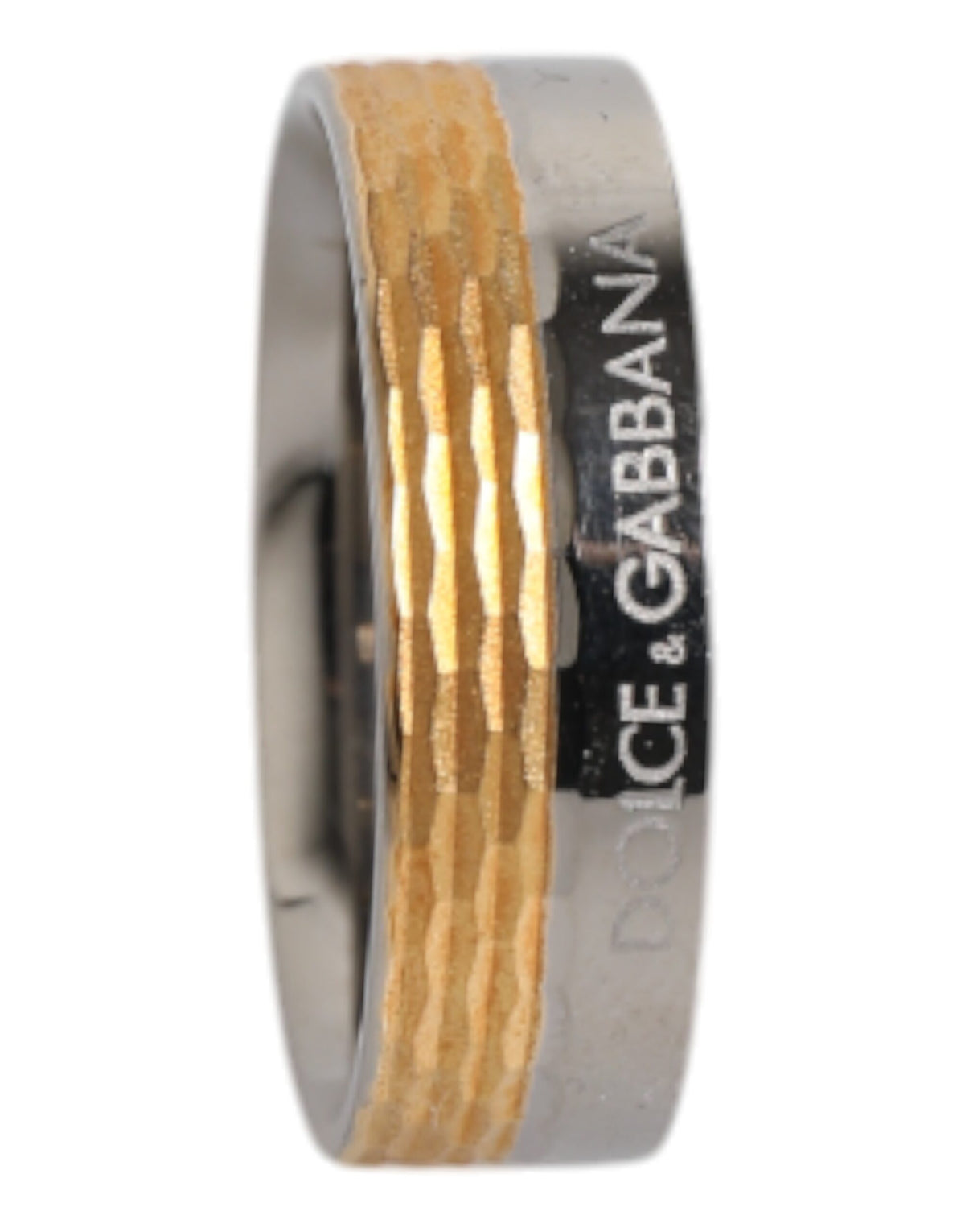 Anello Dolce & Gabbana Uomo DG in Ottone Oro e Argento – EU 62 – foto 5