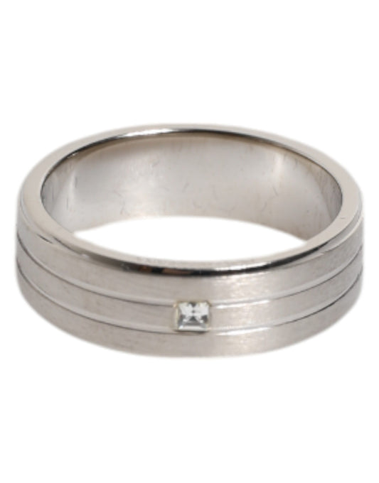 Anello Dolce & Gabbana Uomo in Ottone Argento con Cristallo – EU 62 – foto 1