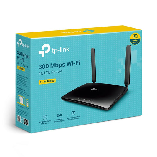 TP-Link TL-MR6400 Router 4G LTE con SIM – WiFi N300 per Casa, Ufficio e Camper