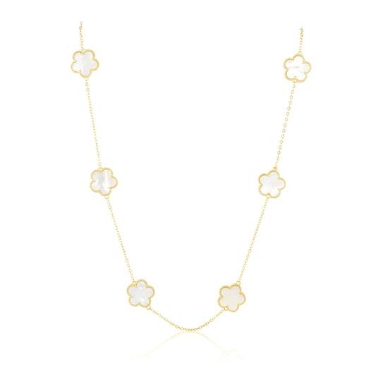 Collana Sahira Adeline Clover dorata con madreperla – foto 1