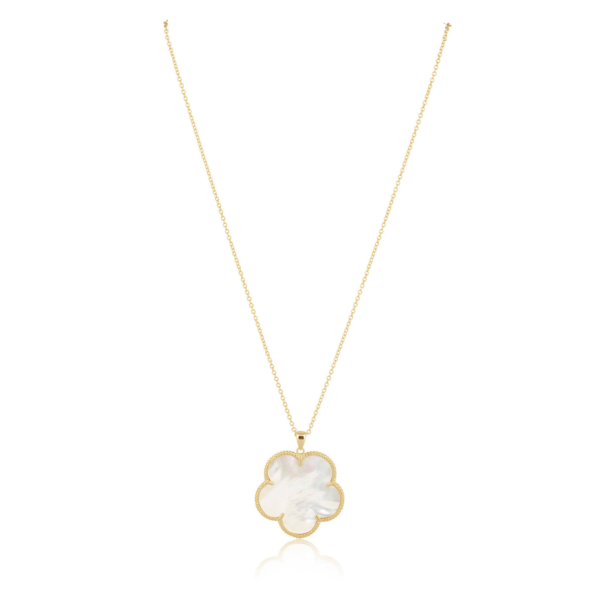 Collana Sahira Tara dorata con pendente Clover quadrifoglio – foto 2