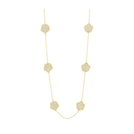 Collana Sahira Adeline Pavé dorata con zirconi CZ – foto 1
