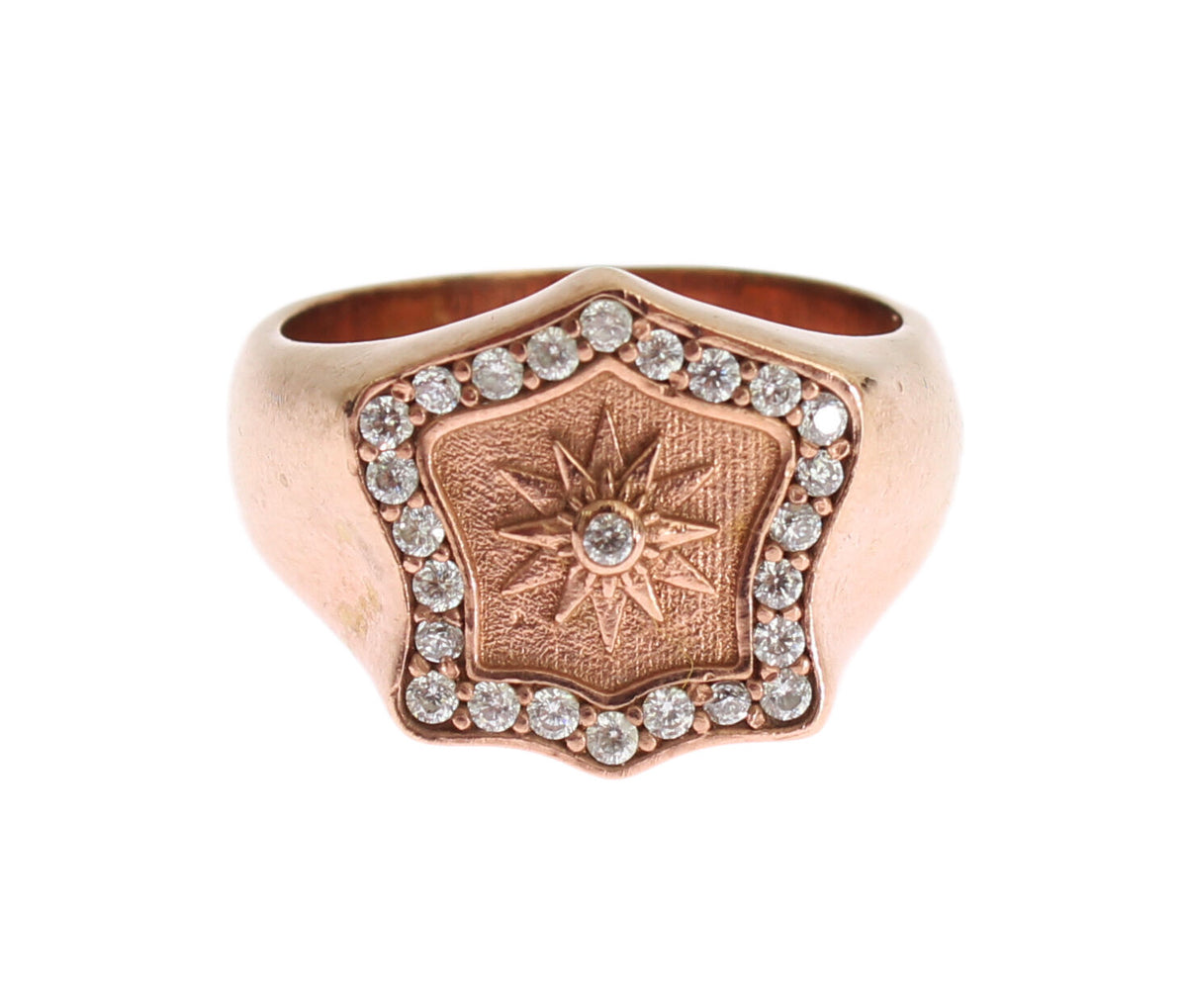 Anello Nialaya Donna a Sigillo in Argento 925 Dorato con Stella – EU 50 – foto 1