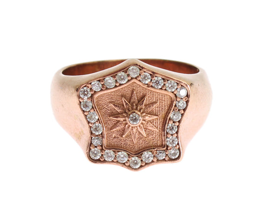 Anello Nialaya Donna a Sigillo in Argento 925 Dorato con Stella – EU 50 – foto 1