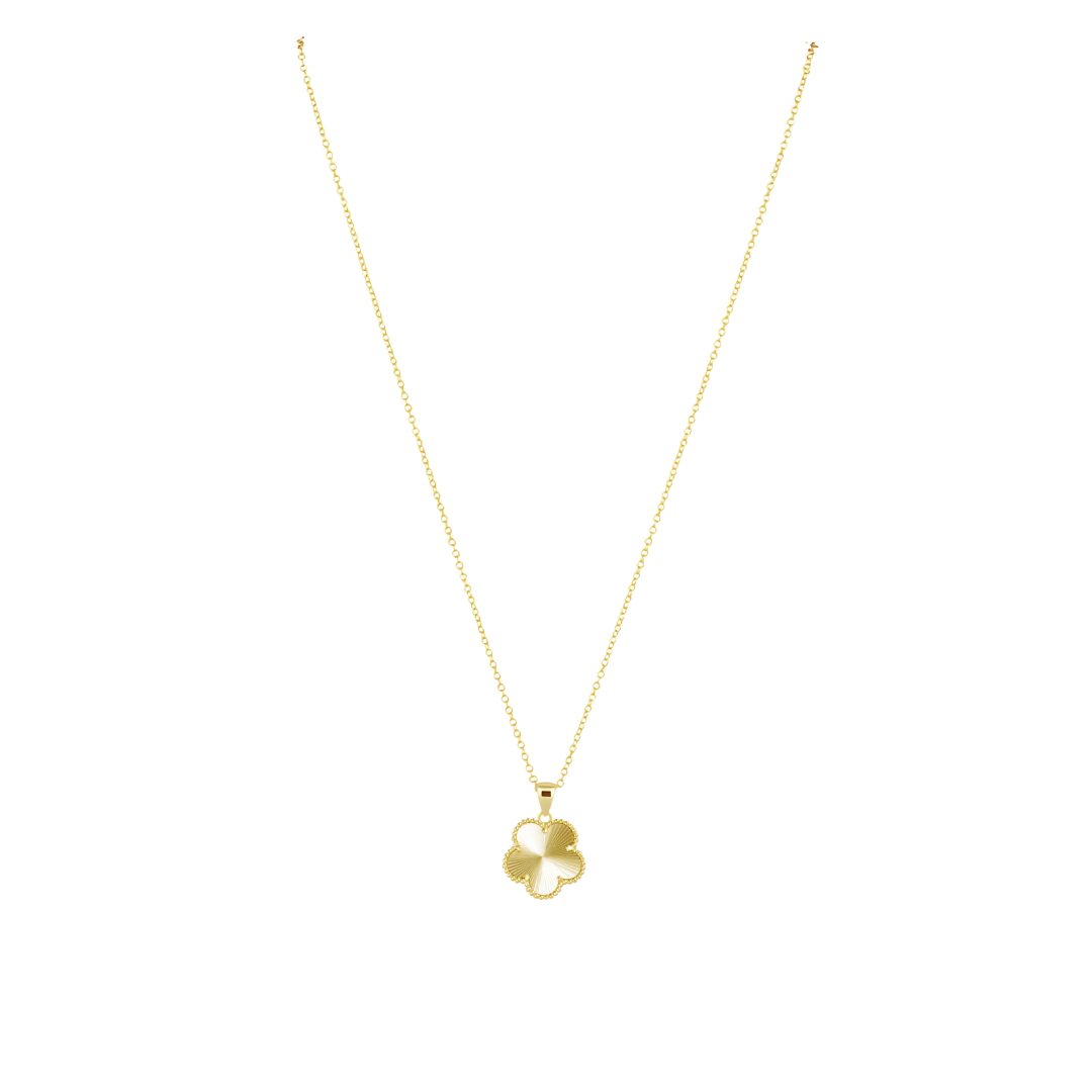 Collana Sahira Adeline dorata con pendente Clover da 15 mm – foto 1
