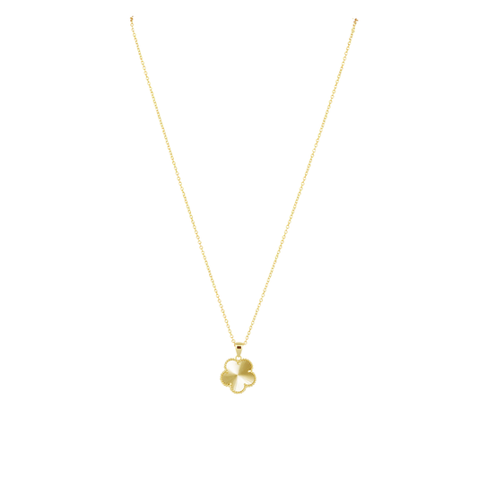 Collana Sahira Adeline dorata con pendente Clover da 15 mm – foto 1