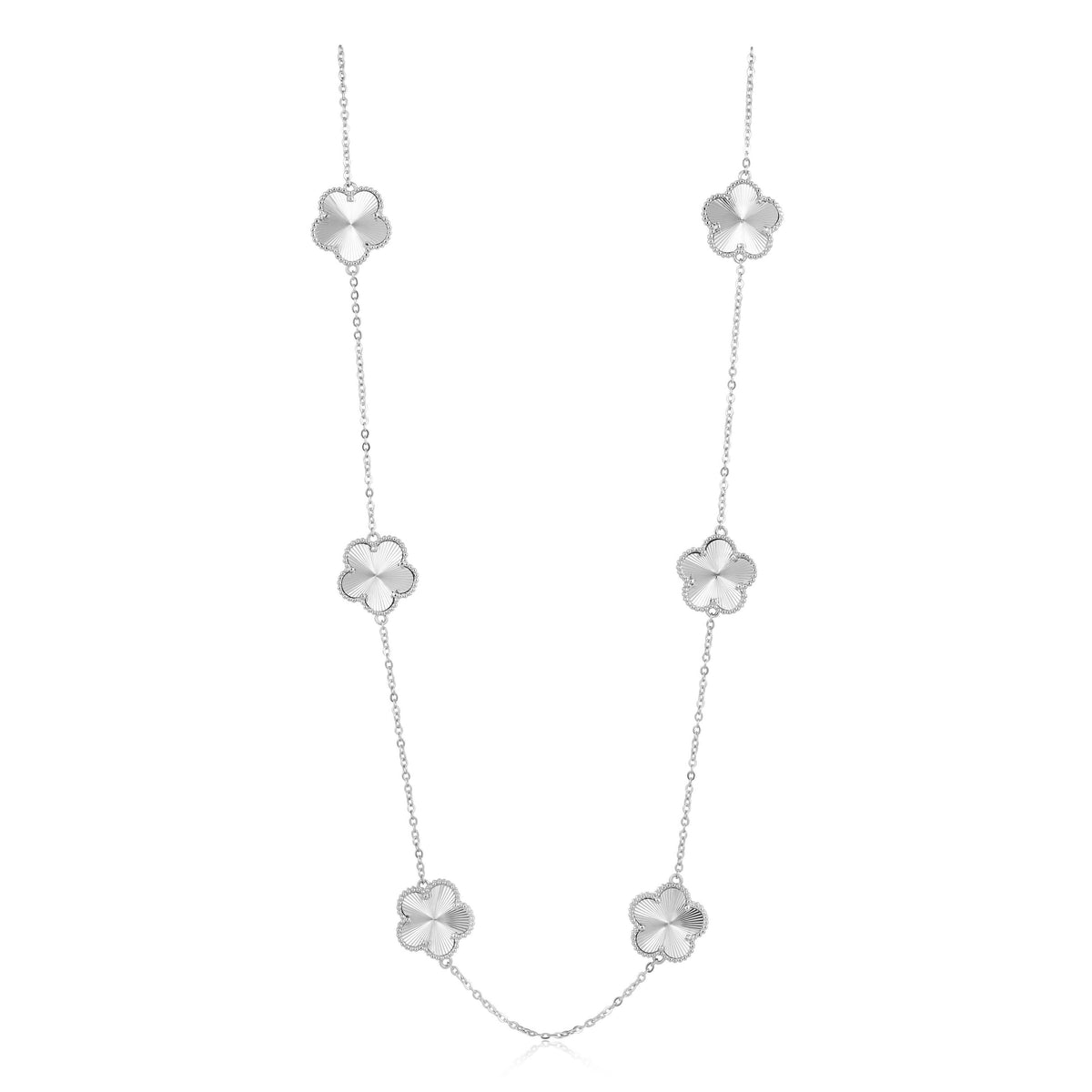 Collana Sahira Adeline Clover color argento con madreperla da 12 mm – foto 1