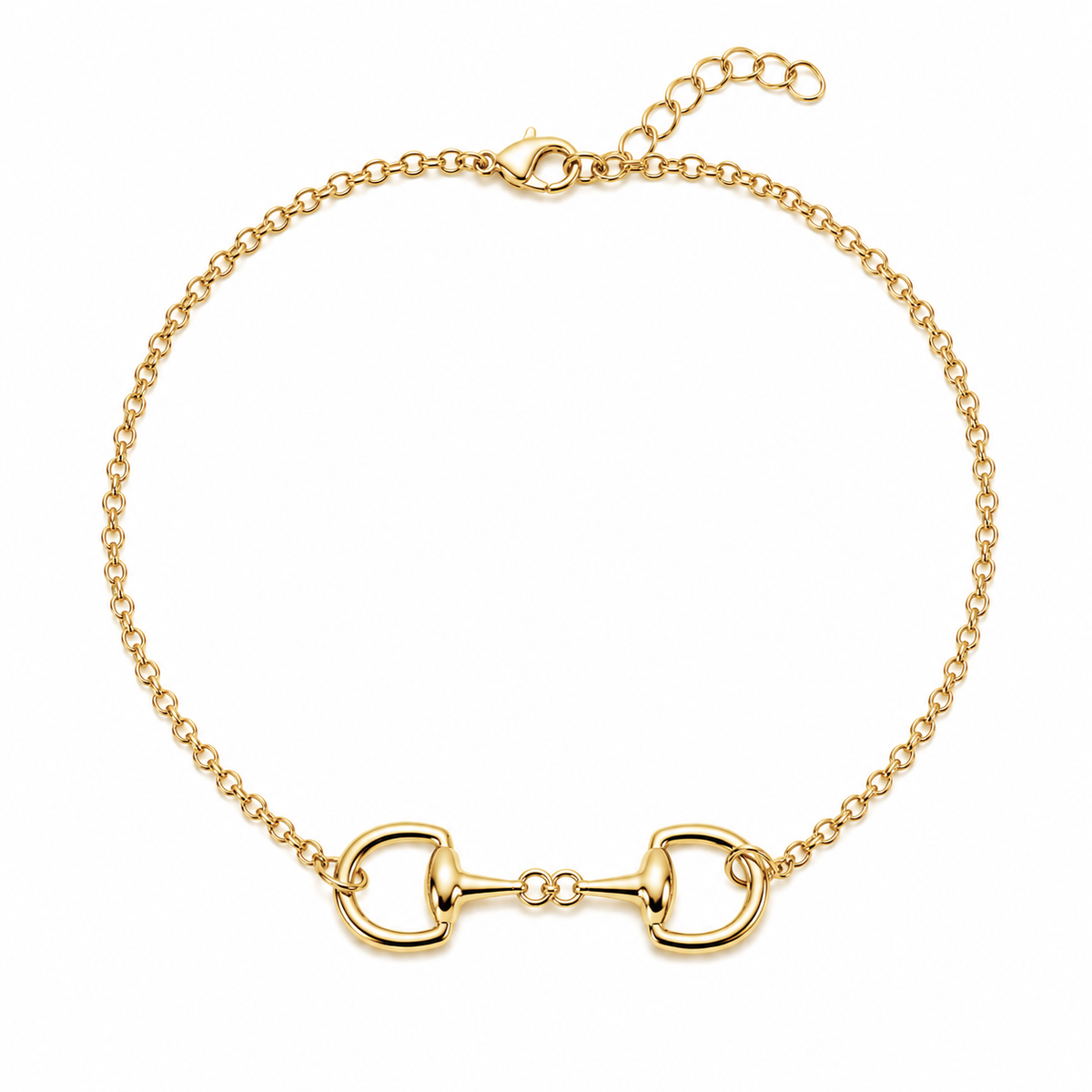 Bracciale Sahira Polo Link dorato con dettaglio morso da cavallo – foto 2